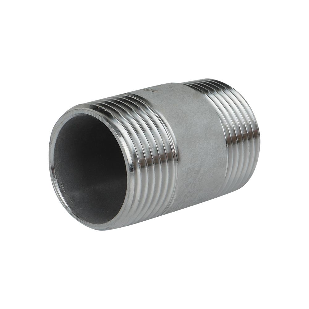 ข้อสั้นสเตนเลสเกลียว 2 ข้าง CITY 1 นิ้ว