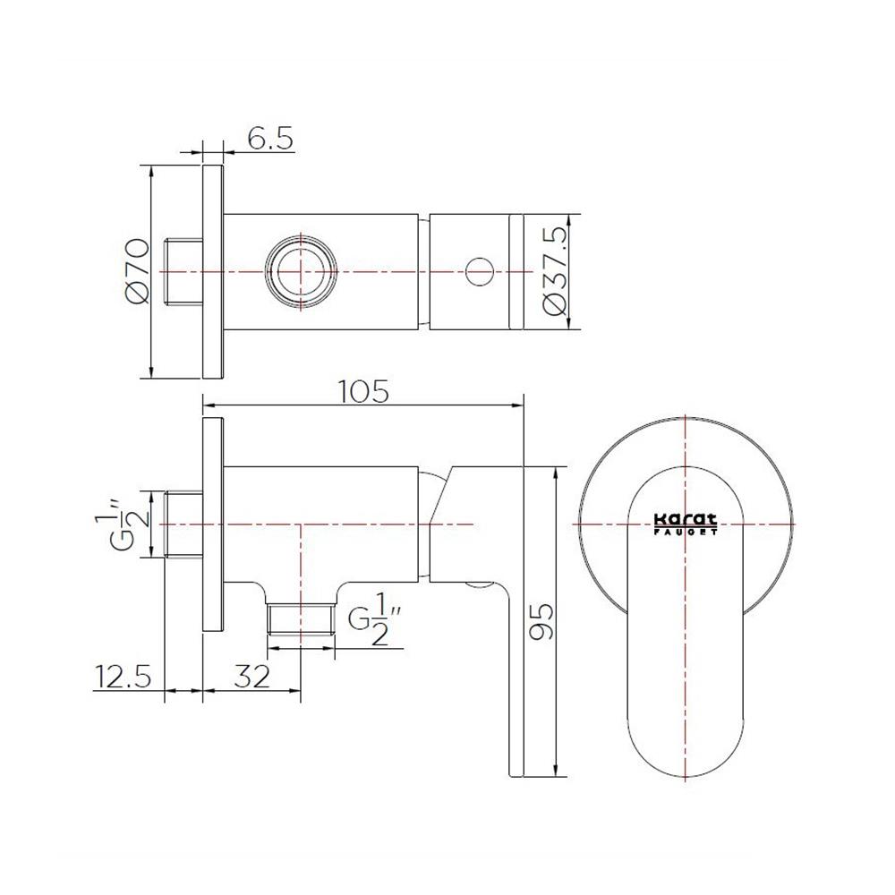 วาล์วฝักบัว KARAT FAUCET KF-58-870-50