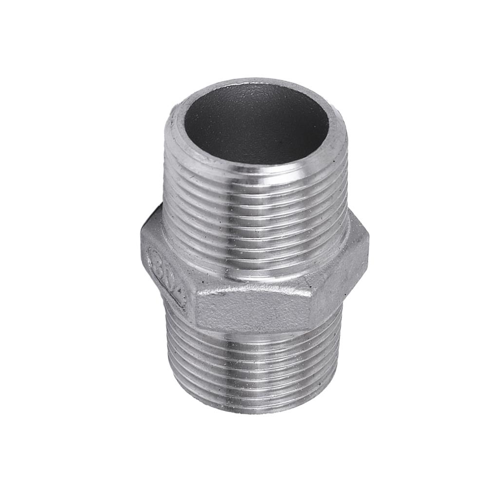 นิปเปิ้ลสเตนเลส เกลียวนอก CITY 3/4 นิ้ว สีเงิน