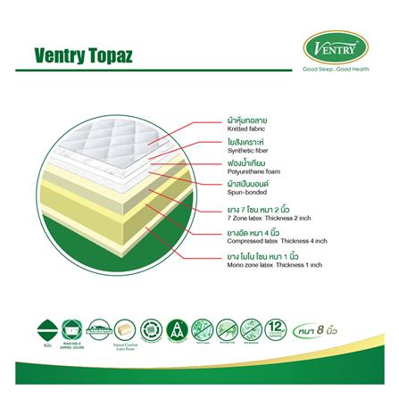 ที่นอน 3.5 ฟุต VENTRY TOPAZ พร้อมชุดเครื่องนอน 4 ชิ้น_5
