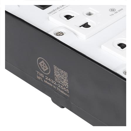 บล็อกยาง 4x4 พร้อมสาย VCT3x1.5 4ช่อง 1สวิตช์ ELECKTA 10 เมตร สีดำ_5