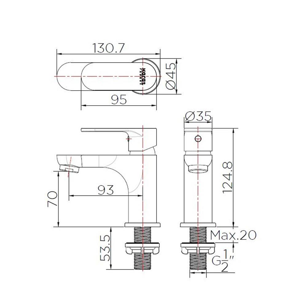 ก๊อกอ่างล้างหน้าเดี่ยว KARAT FAUCET KF-58-610-55