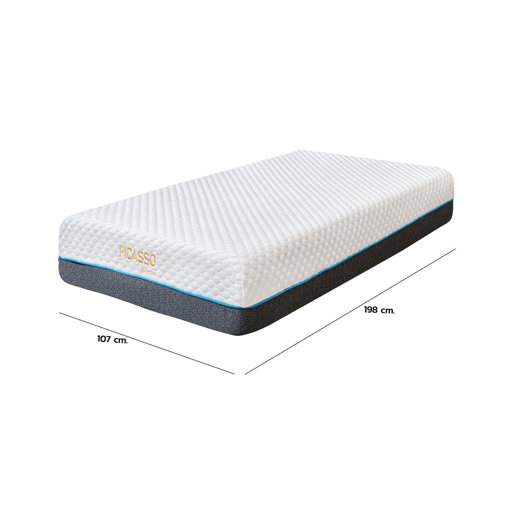 ที่นอนเมมโมรี่โฟม 3.5 ฟุต PICASSO COMFORT รุ่น BREEZE พร้อมชุดเครื่องนอน 7 ชิ้น