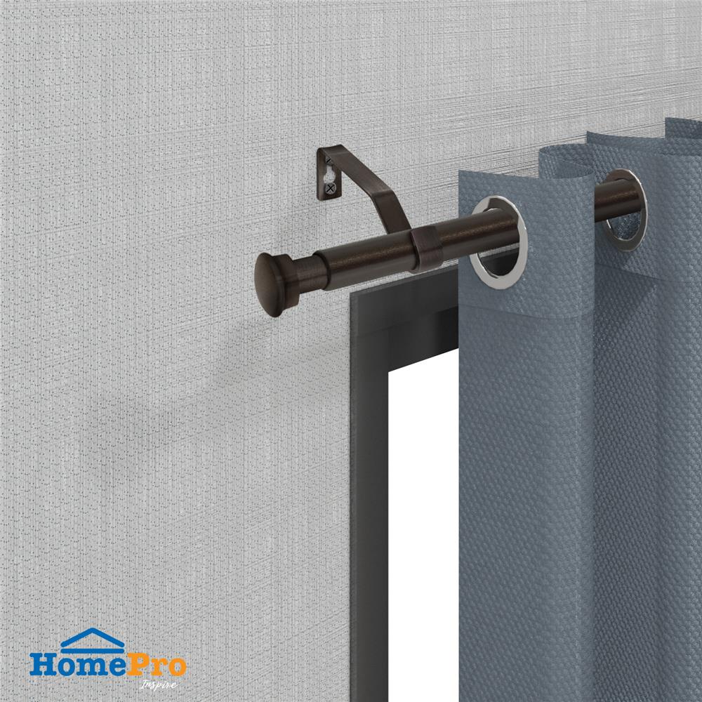 รางเหล็ก ยืดหด HOME LIVING STYLE ENZO 120-210 ซม. สีน้ำตาลเข้ม