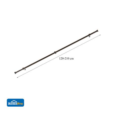 รางเหล็ก ยืดหด HOME LIVING STYLE ENZO 120-210 ซม. สีน้ำตาลเข้ม_4