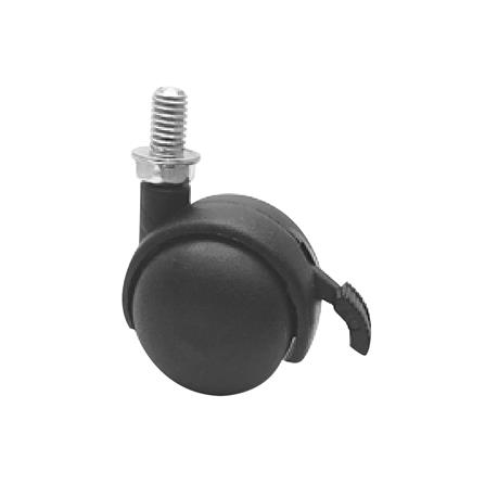 ลูกล้อกลม ไนลอน CVN เกลียว 3 หุน มีเบรค 1.5 นิ้ว