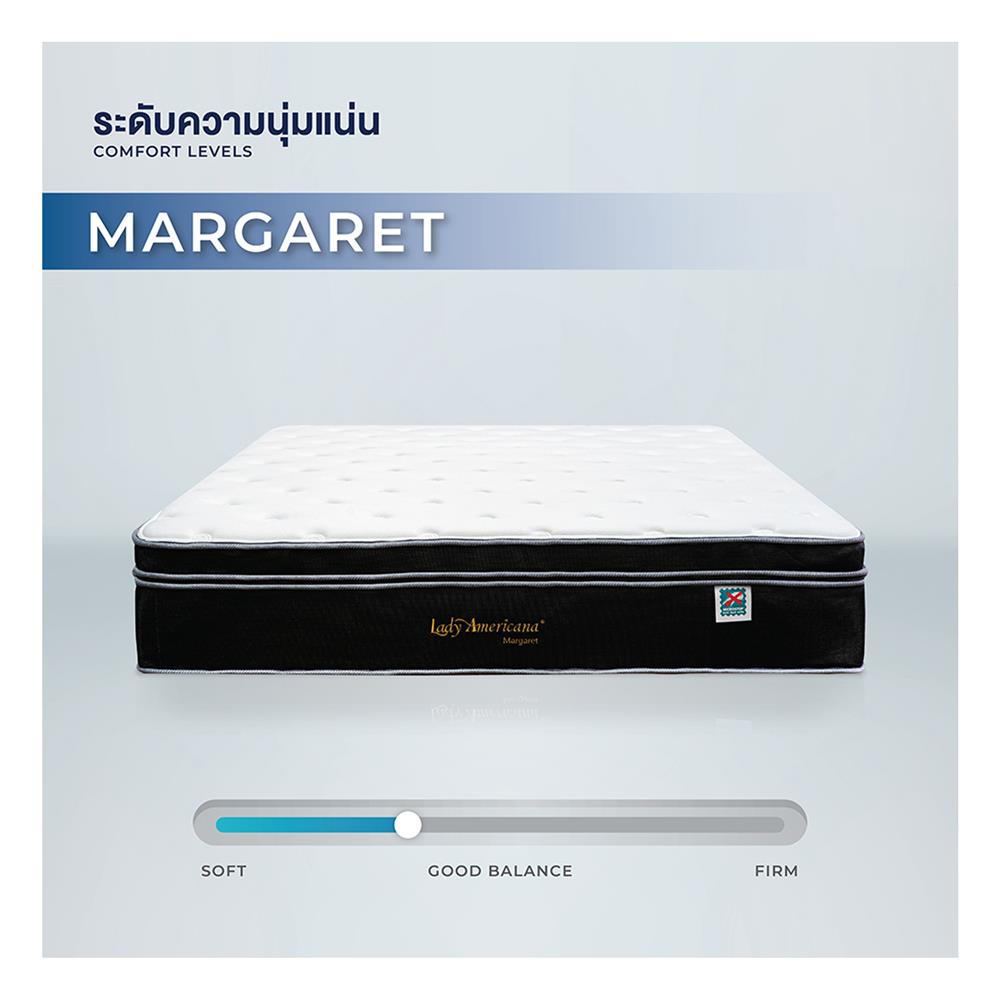 ที่นอน 5 ฟุต LADY AMERICANA MAGARET (พร้อมชุดเครื่องนอน 11 ชิ้น)
