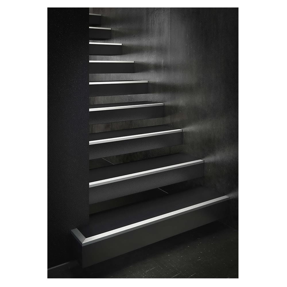 จมูกบันไดอะลูมิเนียม DP 5 ซม. 1.2 ม. สีพาวเดอร์โค้ท เทาเข้ม