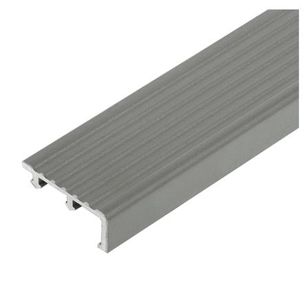 จมูกบันไดอะลูมิเนียม DP 5 ซม. 1.2 ม. สีพาวเดอร์โค้ท เทาเข้ม