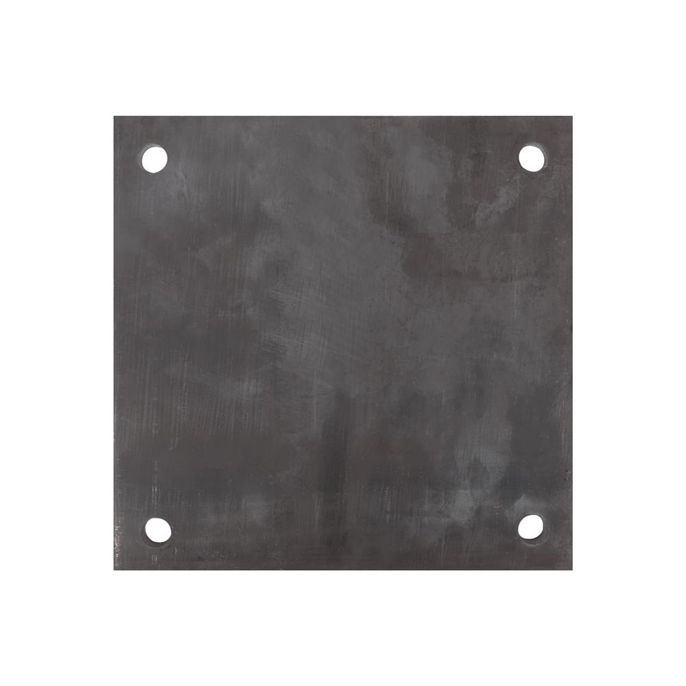 แผ่นเหล็กเพลทเหลี่ยม (เจาะรู 3/8 นิ้ว) BIH 8X8X3/8 นิ้ว