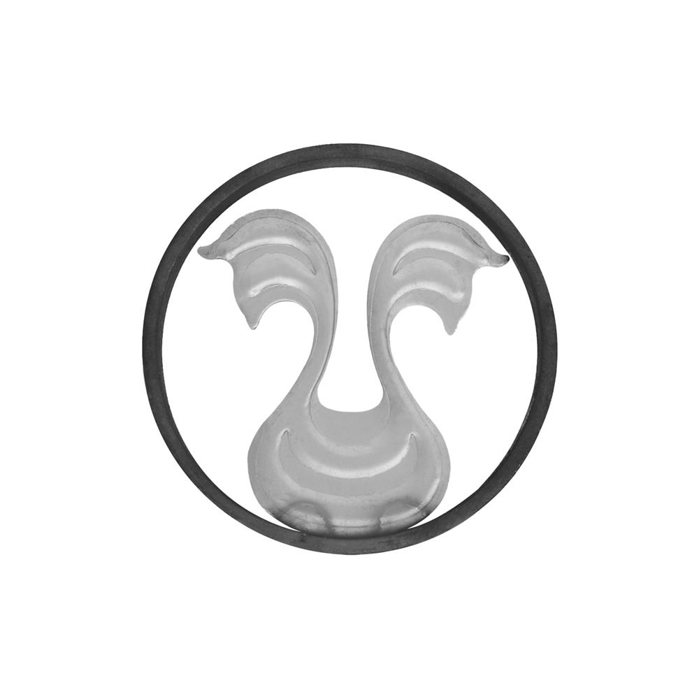 เหล็กดัด BIH ลายปีกหงษ์ในวงกลม 10 ซม.