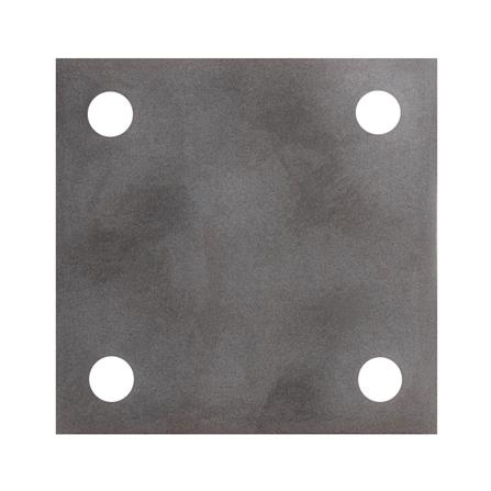 แผ่นเหล็กเพลทเหลี่ยม (เจาะรู 3/8 นิ้ว) BIH 4X4X1/4 นิ้ว