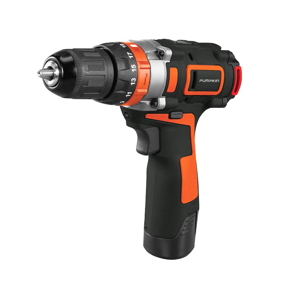 สว่านไร้สาย (พร้อมแบตเตอรี่) PUMPKIN J-12BD1503 50209 12 โวลต์