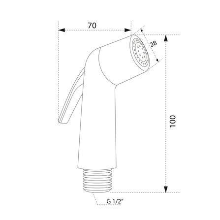สายฉีดชำระครบชุด FENIX GL-4203 สีโครม_1