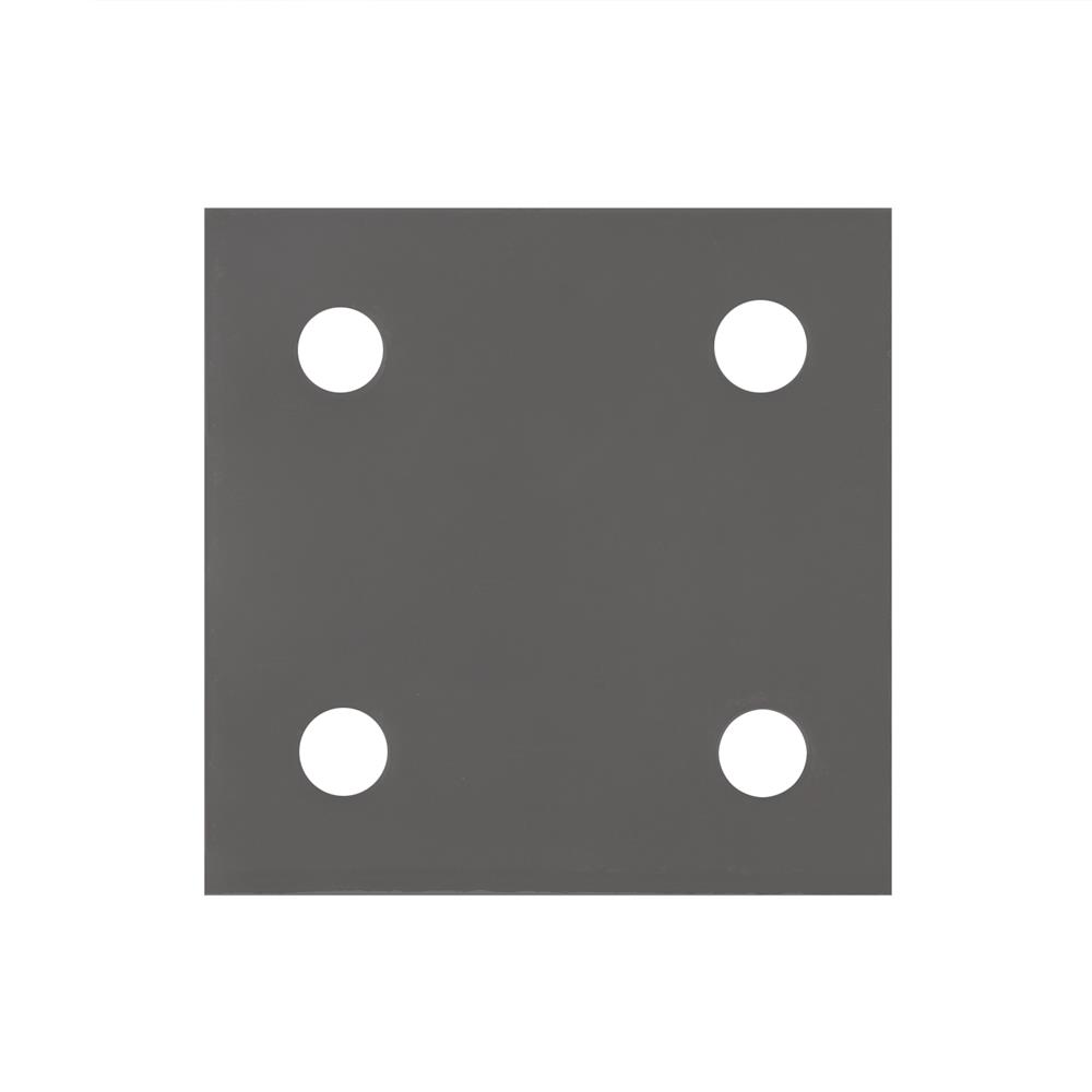 แผ่นเหล็กเพลทเหลี่ยม (เจาะรู 1/4 นิ้ว) BIH 3X3X1/4 นิ้ว