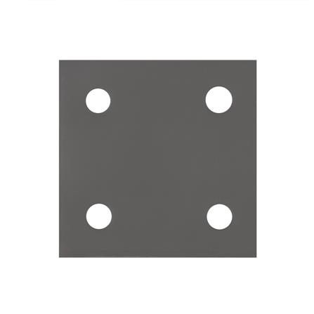 แผ่นเหล็กเพลทเหลี่ยม (เจาะรู 1/4 นิ้ว) BIH 3X3X1/4 นิ้ว