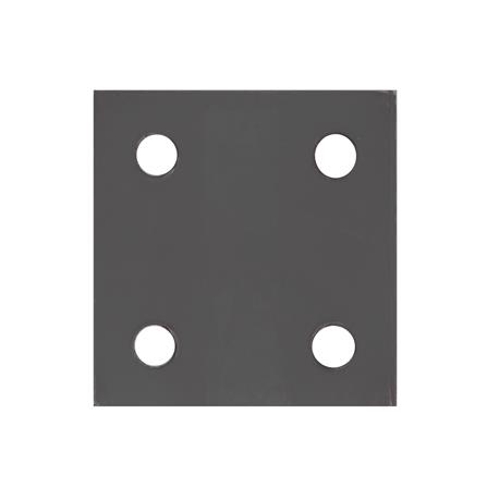 แผ่นเหล็กเพลทเหลี่ยม (เจาะรู 1/4 นิ้ว) BIH 3X3X1/4 นิ้ว_1