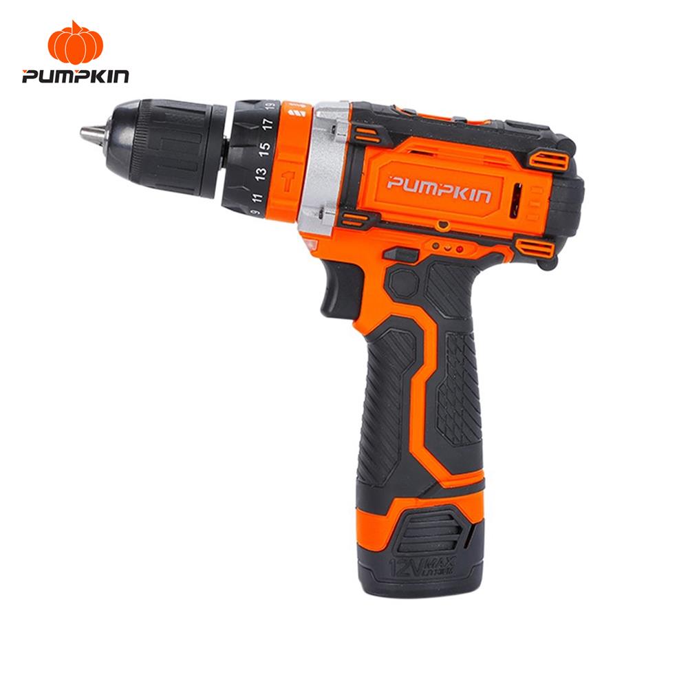 สว่านกระแทกไร้สาย (พร้อมแบตเตอรี่) PUMPKIN J-12ID1502 50208 12 โวลต์