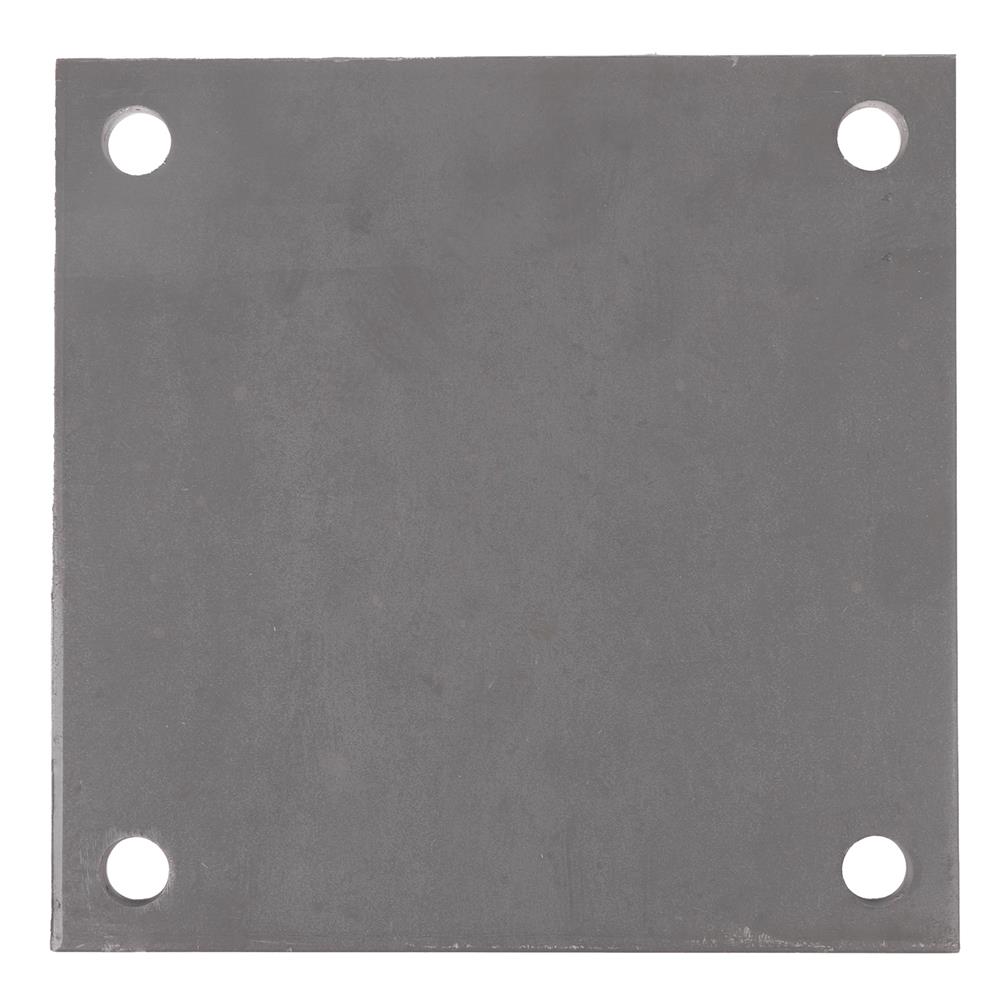 แผ่นเหล็กเพลทเหลี่ยม (เจาะรู 1/2 นิ้ว) BIH 10X10X1/4 นิ้ว