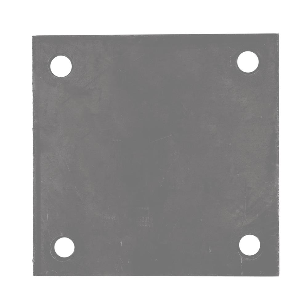 แผ่นเหล็กเพลทเหลี่ยม (เจาะรู 3/8 นิ้ว) BIH 6X6X1/4 นิ้ว