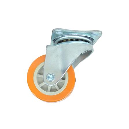 ลูกล้อโพลียูรีเทน BIH แป้นหมุน ไม่มีเบรก 2 นิ้ว สีเหลือง_0