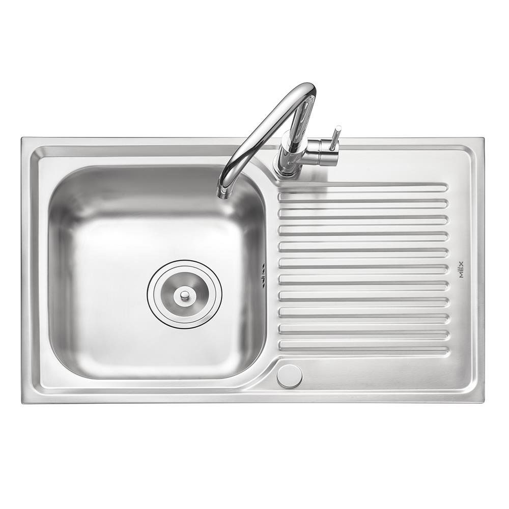 ซิงค์ฝัง 1หลุม 1ที่พัก MEX DLA81 สเตนเลส