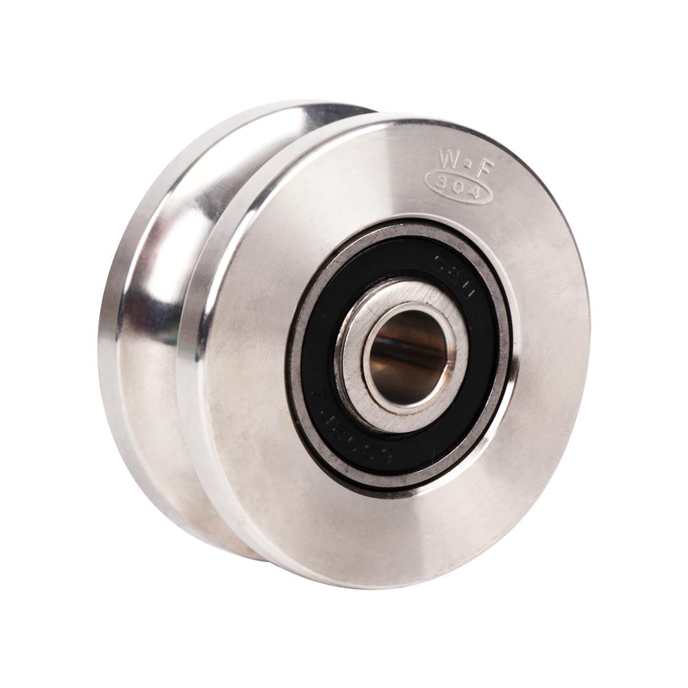 ล้อร่องกลมสแตนเลส BIH 3X1.1/4 นิ้ว รู 1/2 นิ้ว