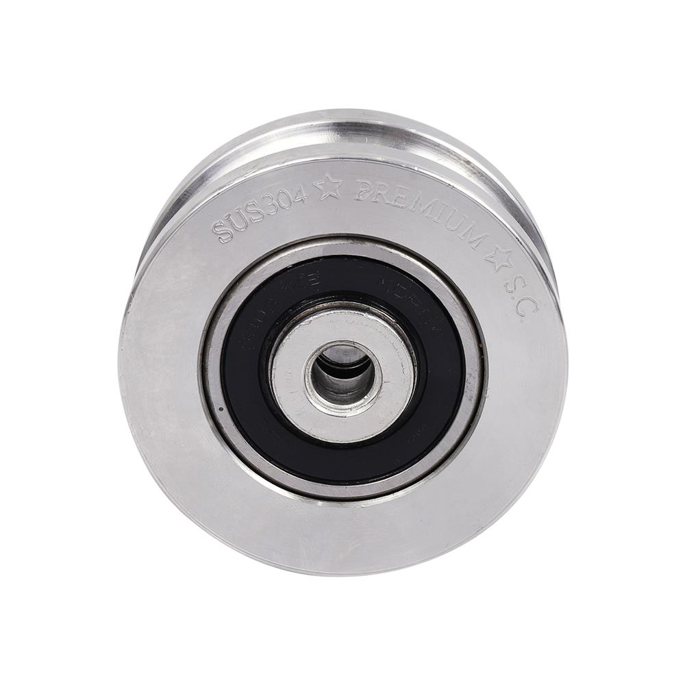 ล้อร่องกลมสแตนเลส BIH 3X1.1/4 นิ้ว รู 3/8 นิ้ว