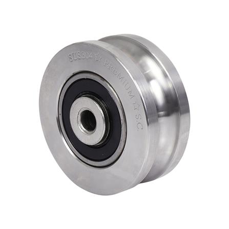 ล้อร่องกลมสแตนเลส BIH 3X1.1/4 นิ้ว รู 3/8 นิ้ว_1