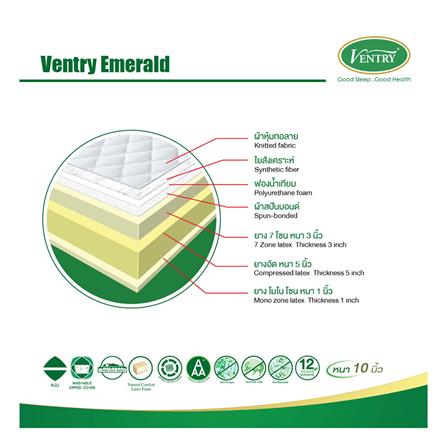 ที่นอน 6 ฟุต VENTRY EMERALD พร้อมชุดเครื่องนอน 5 ชิ้น_4