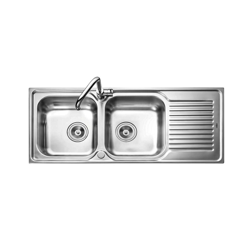 ซิงค์ฝัง 2หลุม 1ที่พัก MEX DLA202 สเตนเลส