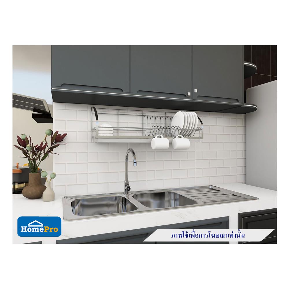 ซิงค์ฝัง 2หลุม 1ที่พัก MEX DLA202 สเตนเลส