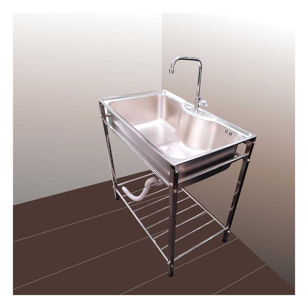 ซิงค์ขาตั้ง 1หลุม TECNOSTAR TT 8050 S สเตนเลส