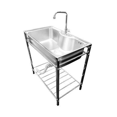 ซิงค์ขาตั้ง 1หลุม TECNOSTAR TT 8050 S สเตนเลส_0