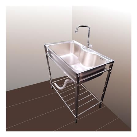 ซิงค์ขาตั้ง 1หลุม TECNOSTAR TT 8050 S สเตนเลส_2