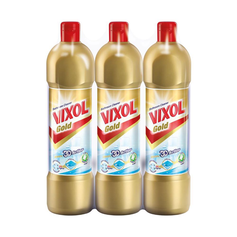 น้ำยาทำความสะอาดห้องน้ำ VIXOL 900 มล. ทอง แพ็ก 3 ชิ้น