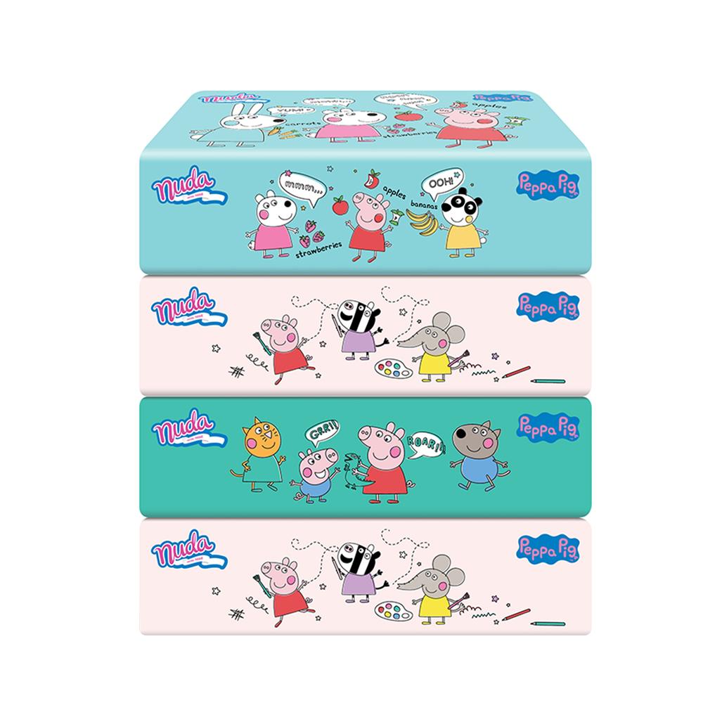 กระดาษเช็ดหน้า NUDA PEPPA PIG 120 แผ่น แพ็ก 3+1