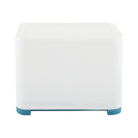 ชั้นคว่ำจานพลาสติก1ชั้นฝาใส ฟ้า/ขาว KECH_3