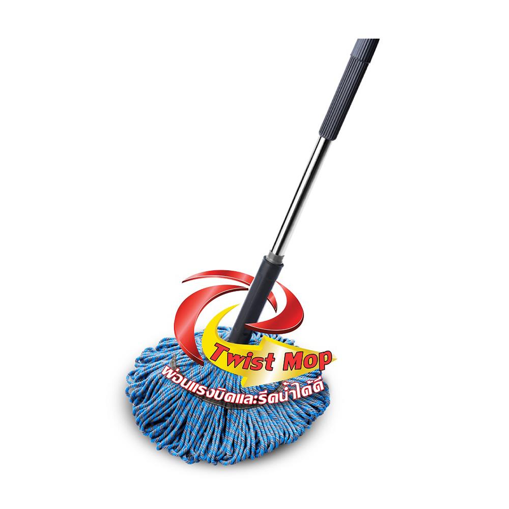 ไม้ม็อบบิดไมโครไฟเบอร์ POLY-BRITE 4 นิ้ว สีฟ้า