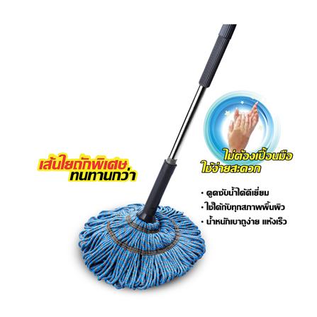 ไม้ม็อบบิดไมโครไฟเบอร์ POLY-BRITE 4 นิ้ว สีฟ้า_3