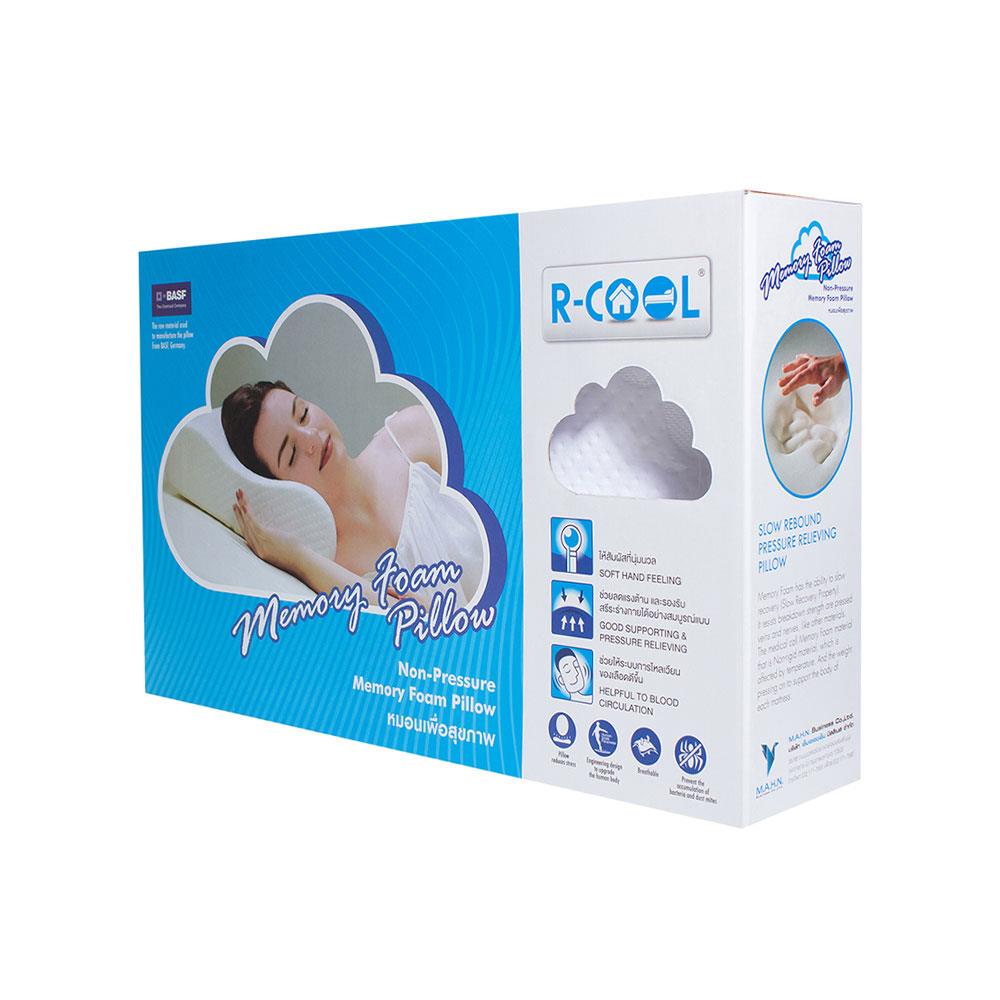 หมอนสุขภาพ เมมโมรี่โฟม R-COOL TRADITIONAL 64x40x13 ซม. สีขาว
