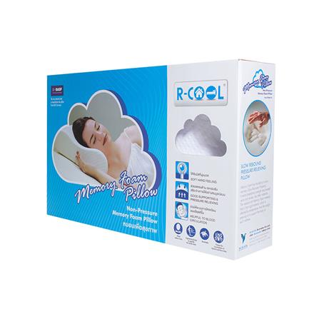 หมอนสุขภาพ เมมโมรี่โฟม R-COOL MEMORY FOAM BUTTERFLY M 54x32x12 ซม. สีขาว_1