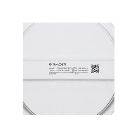 ดาวน์ไลท์ LED RACER EVO TECH 6 นิ้ว 18 วัตต์ WARM WHITE สีขาว_5