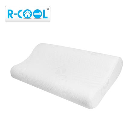 หมอนสุขภาพ เมมโมรี่โฟม R-COOL MEMORY FOAM CURVE M 56x31x10 ซม. สีขาว