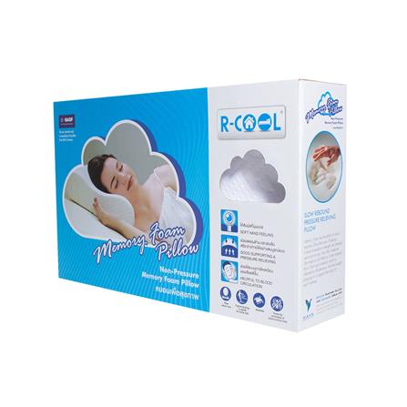 หมอนสุขภาพ เมมโมรี่โฟม R-COOL MEMORY FOAM CURVE M 56x31x10 ซม. สีขาว_1