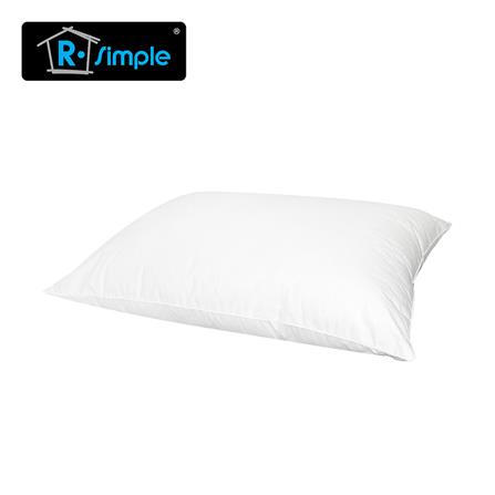 หมอนหนุน ขนเป็ดเทียม R-SIMPLE GRACEFUL 19x29 นิ้ว สีขาว