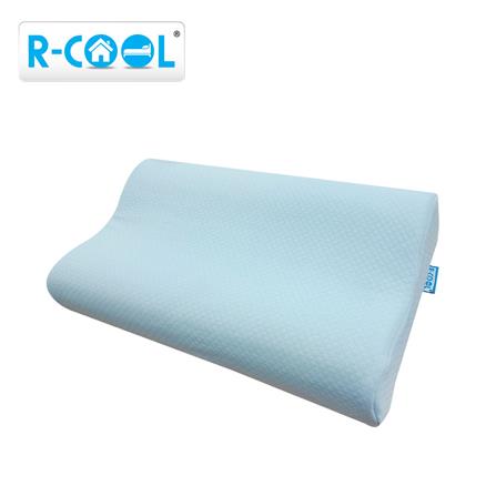 หมอนสุขภาพ เมมโมรี่โฟม R-COOL MEMORY FOAM BLOSSOM 25x45x8 ซม. สีฟ้า