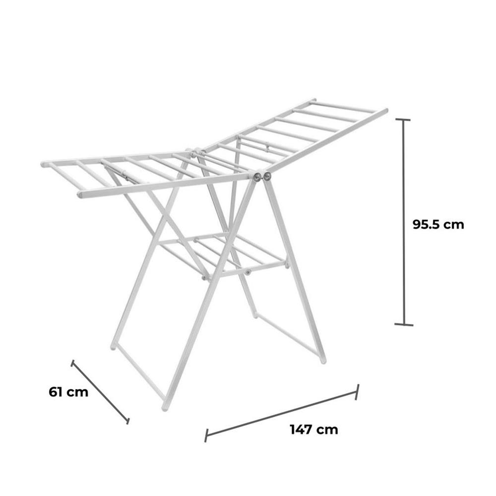 ราวพาดผ้ามีปีก 147x61x95.5-145cm PLIM