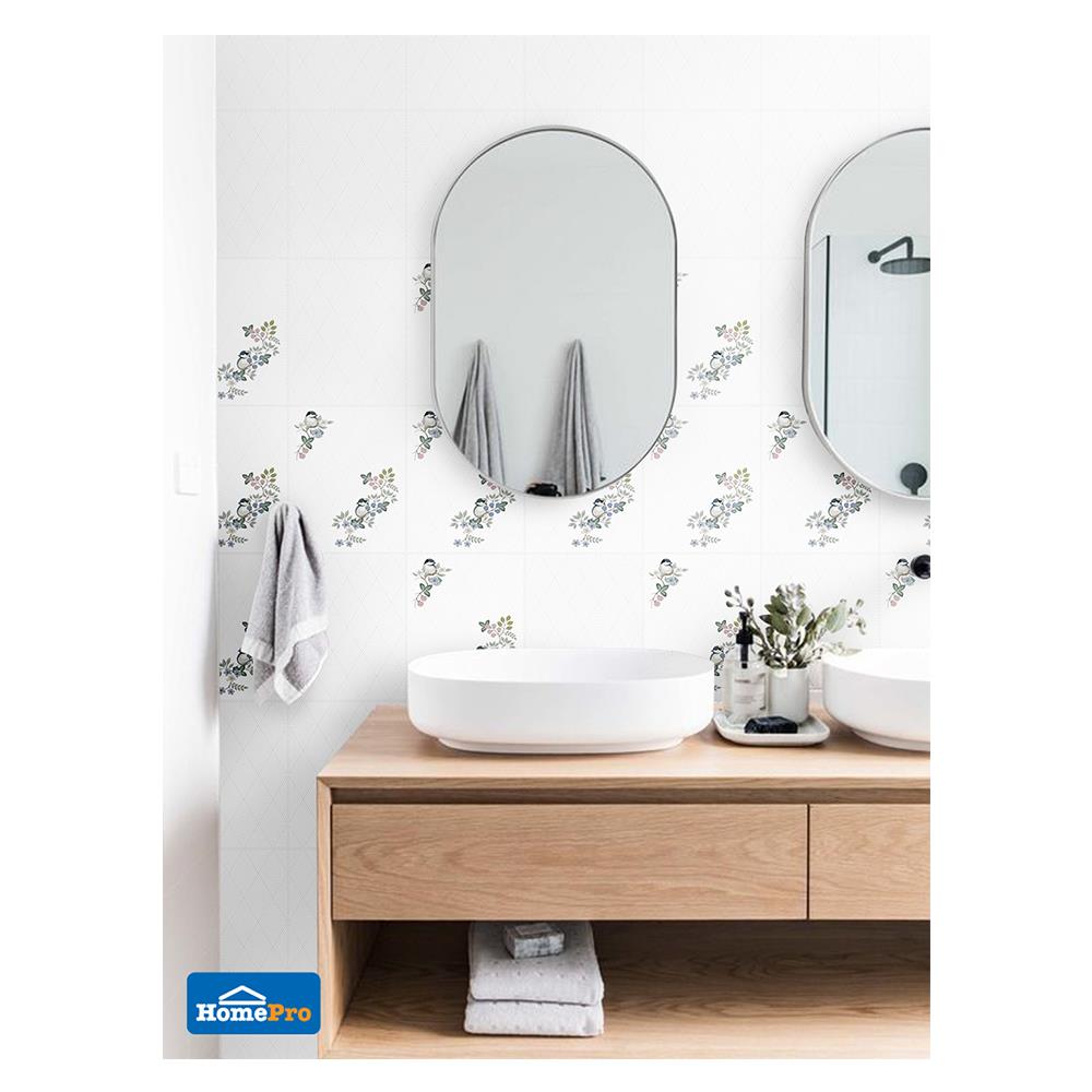 กระเบื้องผนัง 8x10 นิ้ว DURAGRES ฟลาววี่ เทา 1M2