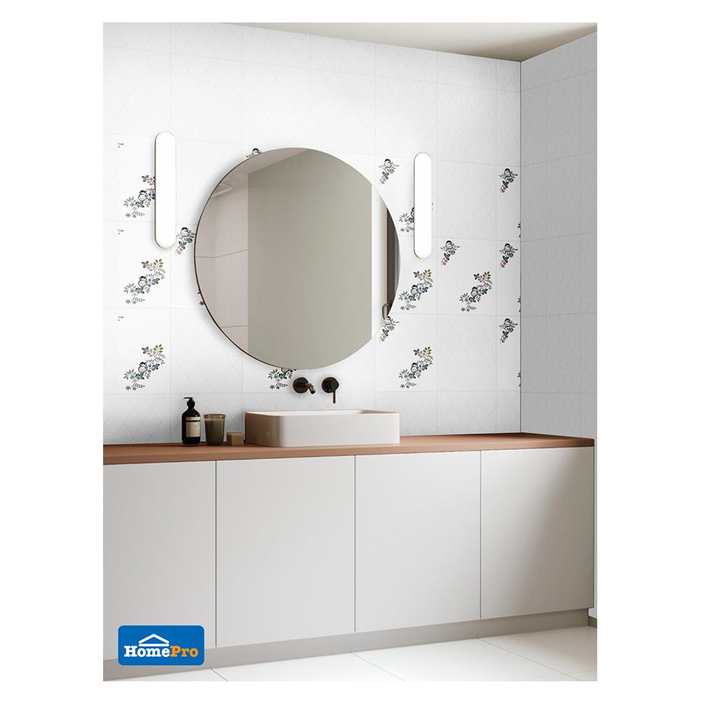 กระเบื้องผนัง 8x10 นิ้ว DURAGRES ฟลาววี่ เทา 1M2